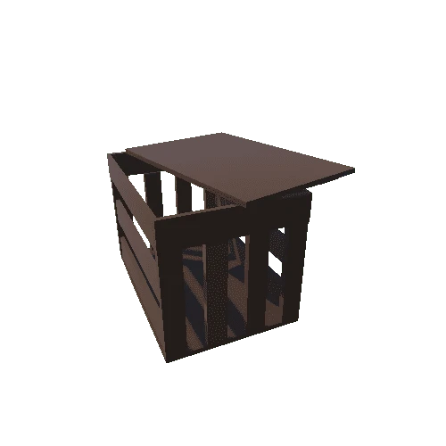 Small Dark Crate Open Lid